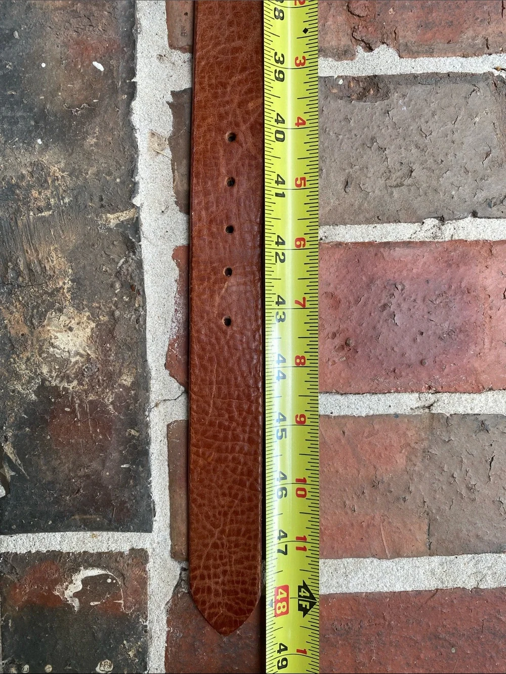 Brown Textured Leather Belt